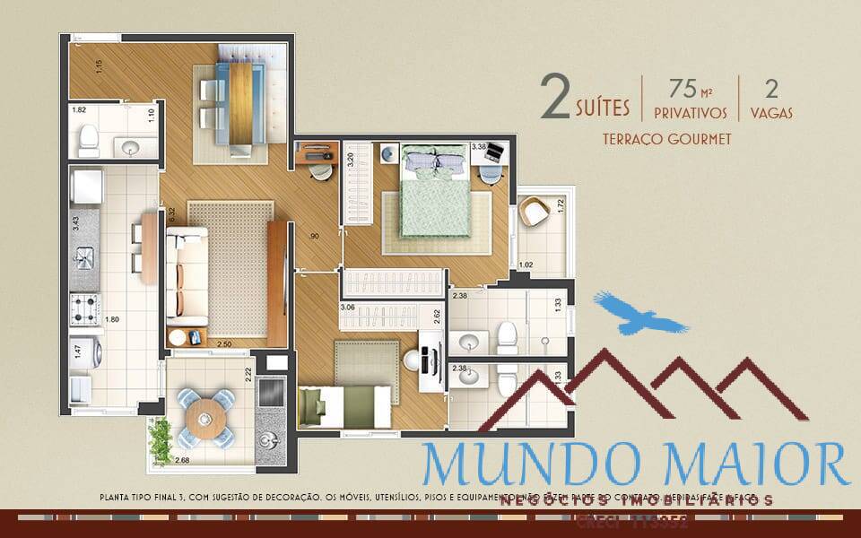 Apartamento à venda com 2 quartos, 64m² - Foto 14