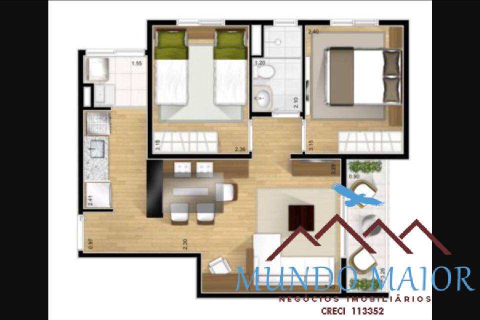 Apartamento à venda com 2 quartos, 50m² - Foto 13